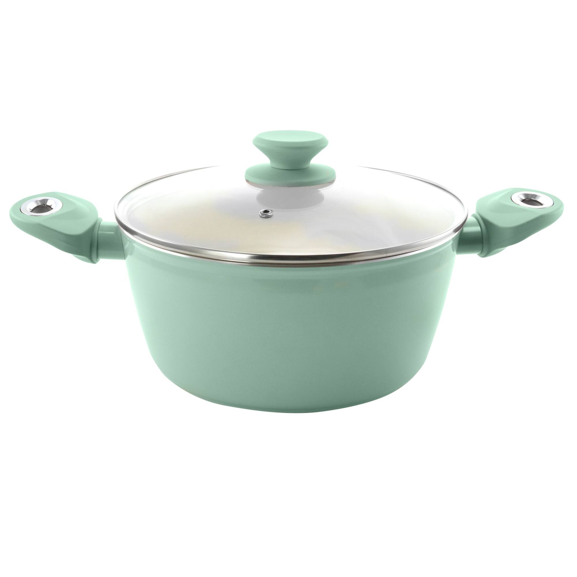 Gibson Home® Plaza Café 7-Piece Sky Blue Essential Core Aluminum Cookware Set